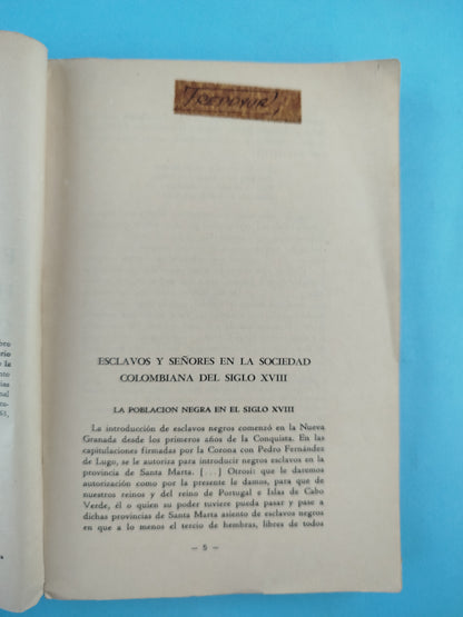 Ensayos Sobre Historia Social Colombiana by Jaime Jaramillo Uribe