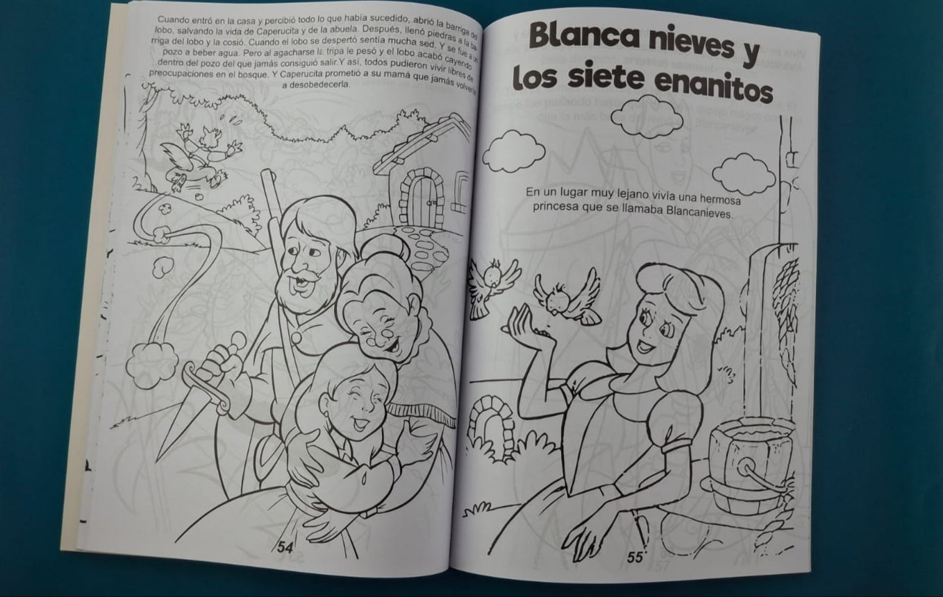Cartilla de cuentos para colorear 80 paginas by varios