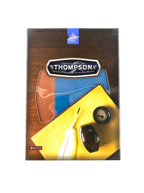 Biblia Thompson Lujo Azul Marron De Estudio by libreriatroya.com