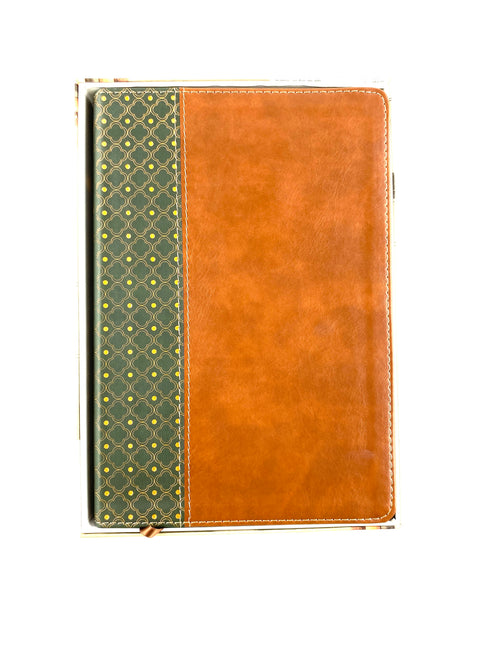 Biblia Scofield De Estudio Verde/Castaño Simil Pie by libreriatroya.com