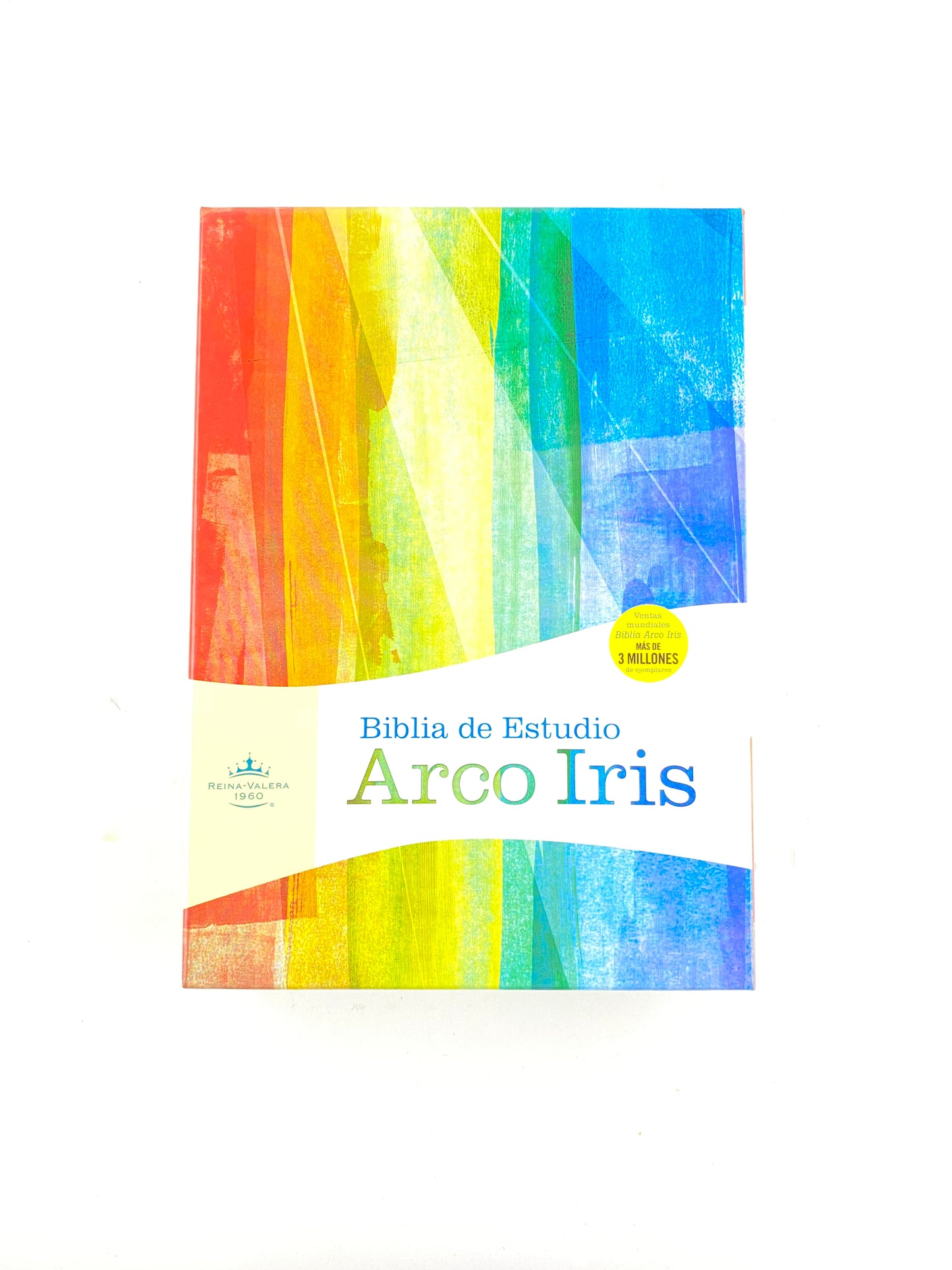 Biblia Arco Iris Piel Negro Borde Dorado