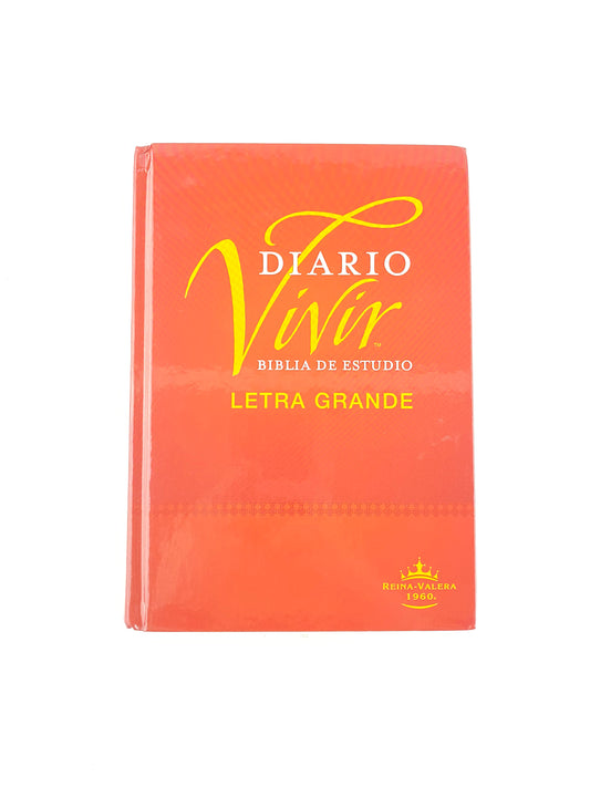 Biblia De Estudio Letra Grande Diario Vivir Pasta Dura