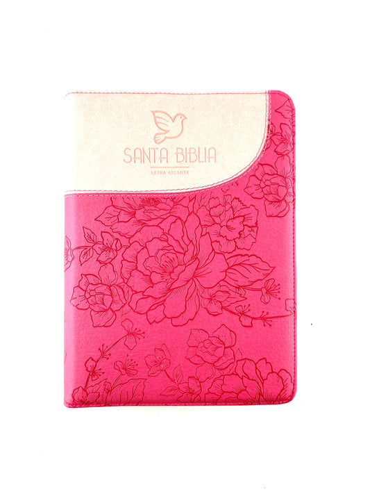 Biblia Letra Gigante Fucsia Rosa Sin Indice