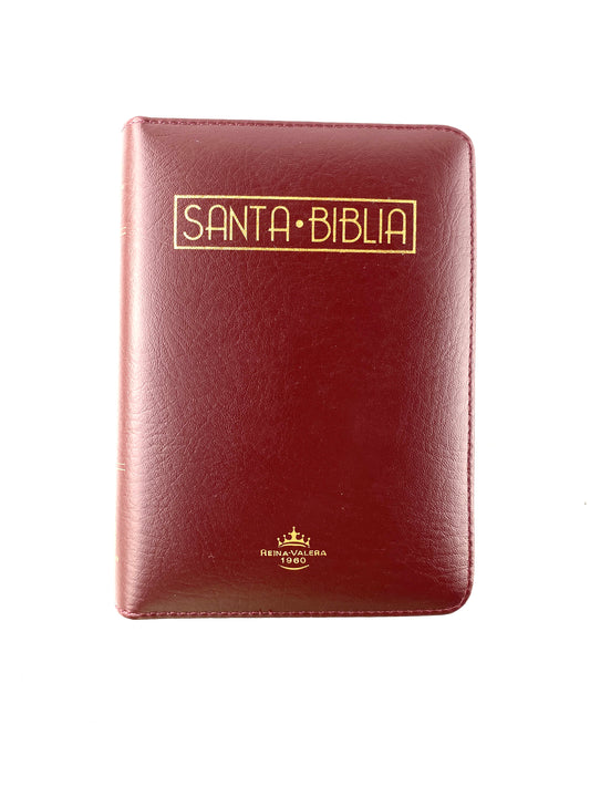 Biblia Rvr 055 Vinotinto Borde Amarillo